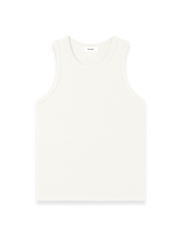 RUNDLE Ribbed Tank Top Cream