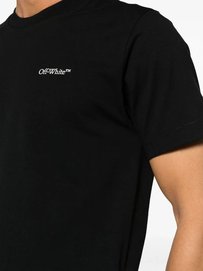 OFF-WHITE MEN Scratch Arrows-Print Cotton T-shirt Black/White - MAISONDEFASHION.COM