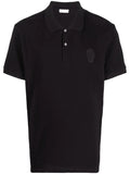 ALEXANDER MCQUEEN Skull Patch Polo Shirt Black - MAISONDEFASHION.COM