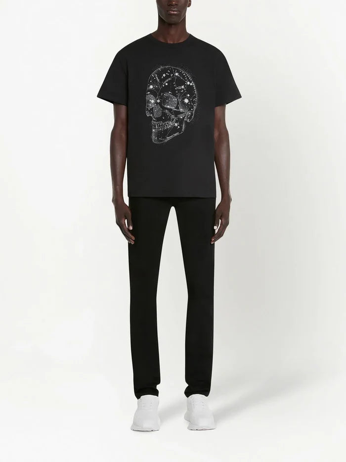 ALEXANDER MCQUEEN Skull-Print T-Shirt Black - MAISONDEFASHION.COM