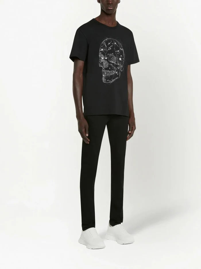 ALEXANDER MCQUEEN Skull-Print T-Shirt Black - MAISONDEFASHION.COM
