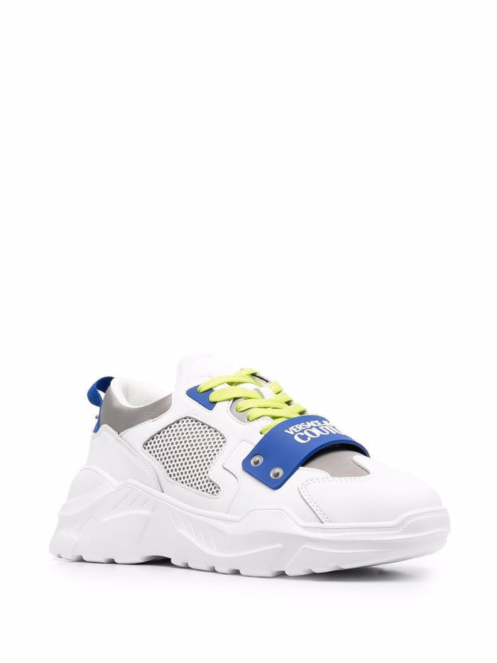 VERSACE JEANS COUTURE Speedtrack Panelled chunky sneakers White - MAISONDEFASHION.COM