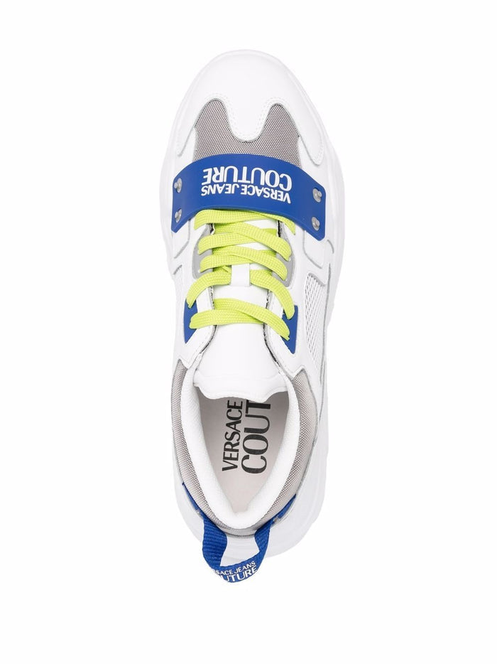 VERSACE JEANS COUTURE Speedtrack Panelled chunky sneakers White - MAISONDEFASHION.COM