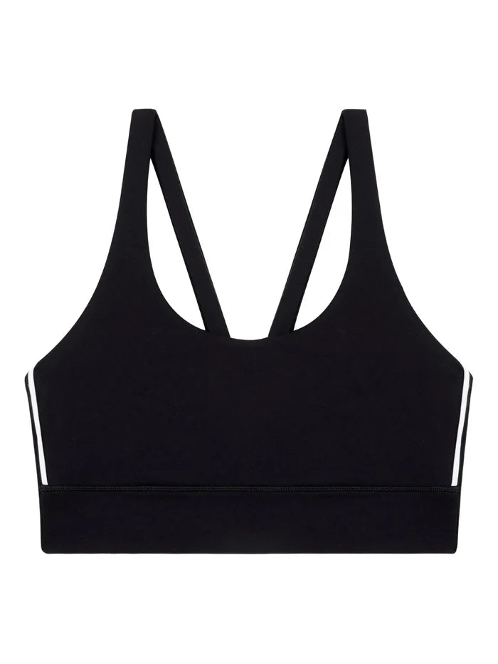 SPORTY & RICH WOMEN Bold Health Active Bra Black - MAISONDEFASHION.COM