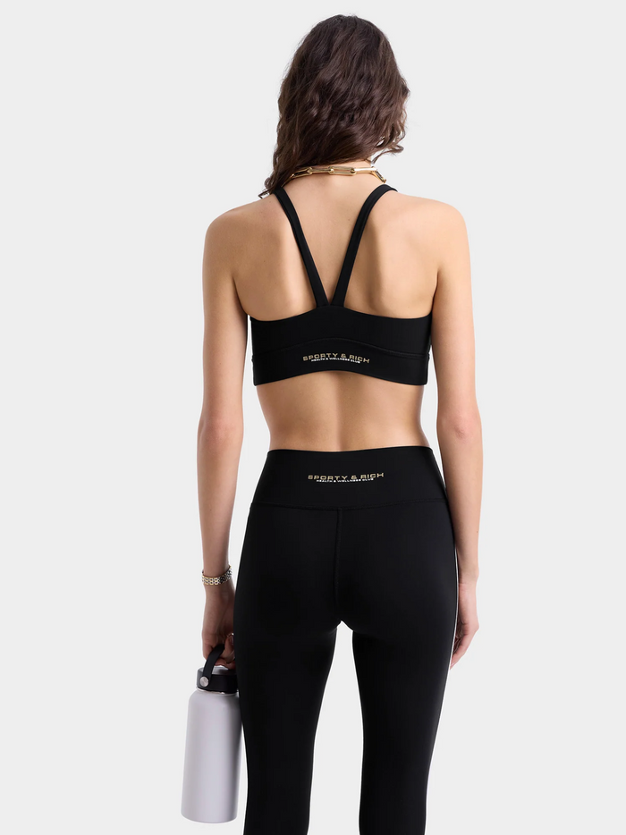 SPORTY & RICH WOMEN Bold Health Leggings Black - MAISONDEFASHION.COM