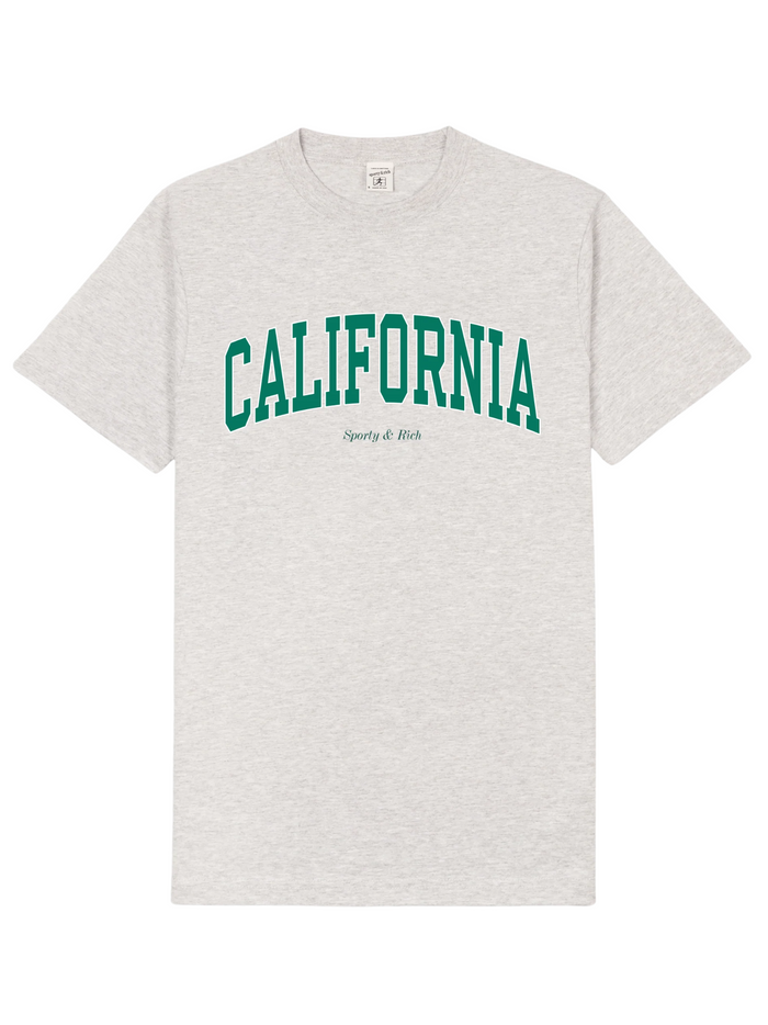 SPORTY & RICH WOMEN California T-Shirt Heather Gray - MAISONDEFASHION.COM