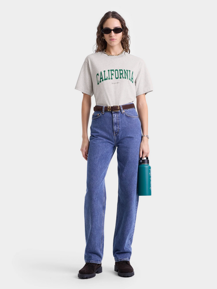 SPORTY & RICH WOMEN California T-Shirt Heather Gray - MAISONDEFASHION.COM