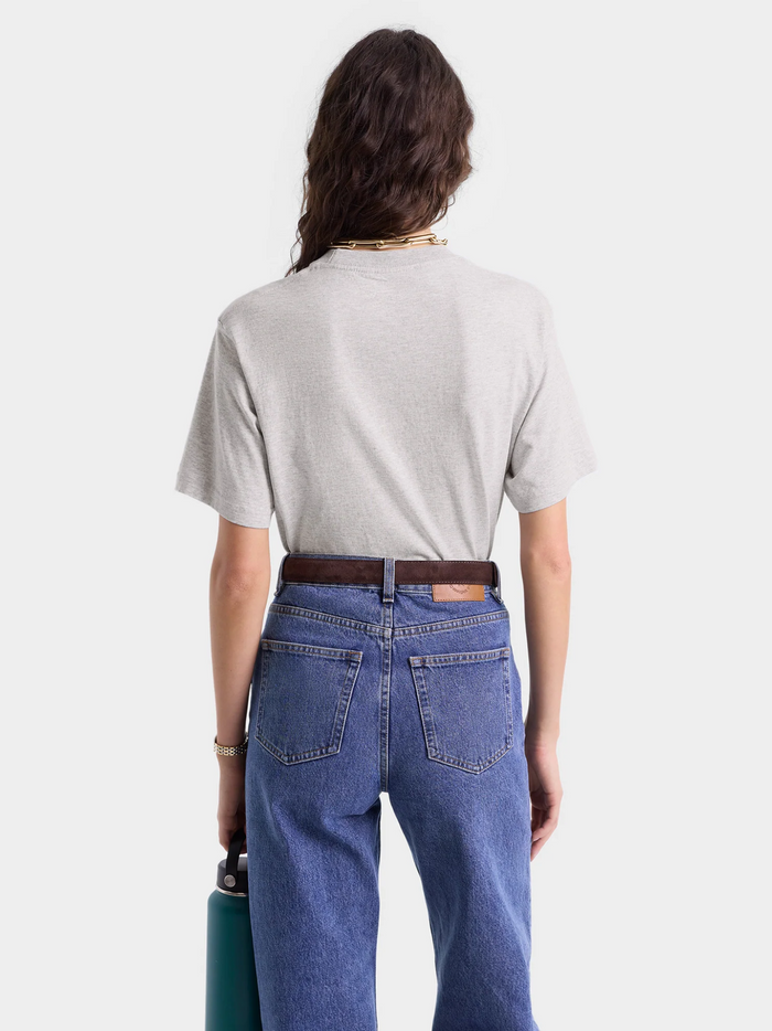 SPORTY & RICH WOMEN California T-Shirt Heather Gray - MAISONDEFASHION.COM