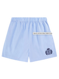 SPORTY & RICH WOMEN H&W Crest Poplin Shorts Washed Hydrangea - MAISONDEFASHION.COM