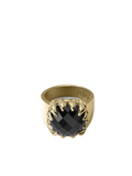 STOLEN GIRLFRIENDS CLUB WOMEN Claw Ring Onyx Gold - MAISONDEFASHION.COM