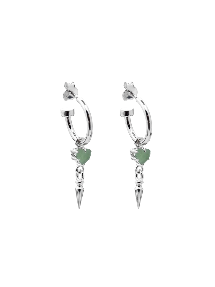 STOLEN GIRLFRIENDS CLUB WOMEN Punk Spike Anchor Earrings Silver - MAISONDEFASHION.COM