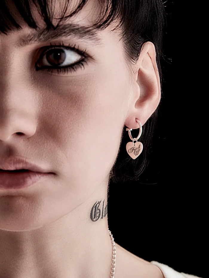 STOLEN GIRLFRIENDS CLUB WOMEN Warm Welcome Heart Earrings Silver - MAISONDEFASHION.COM