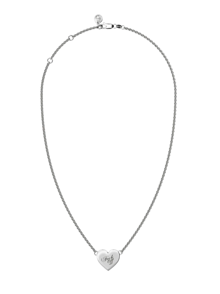 STOLEN GIRLFRIENDS CLUB WOMEN Warm Welcome Heart Necklace Silver - MAISONDEFASHION.COM
