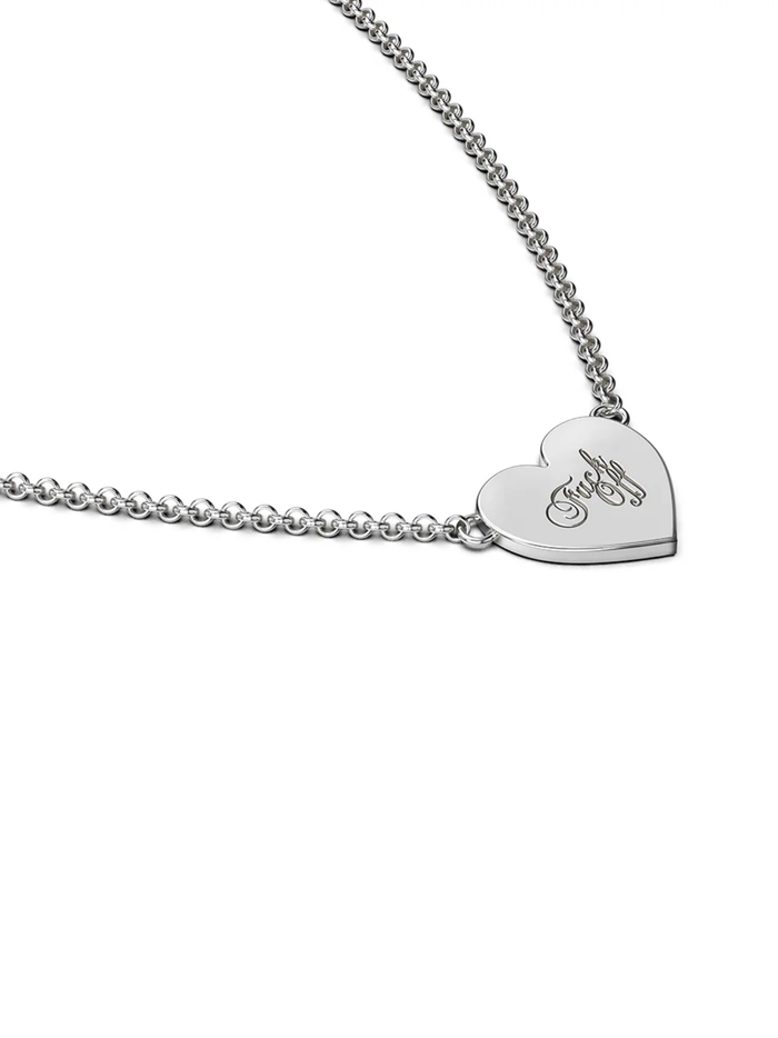 STOLEN GIRLFRIENDS CLUB WOMEN Warm Welcome Heart Necklace Silver - MAISONDEFASHION.COM