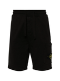 STONE ISLAND Cargo-pockets Bermuda Shorts Black - MAISONDEFASHION.COM