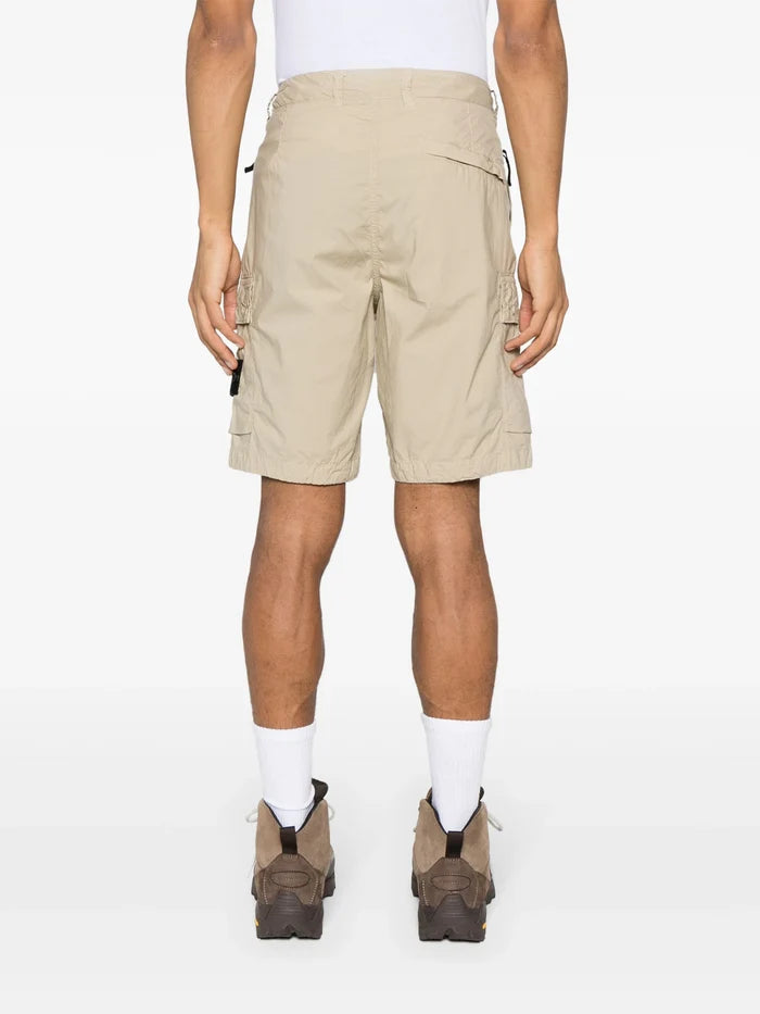 STONE ISLAND Compass Badge Cargo Shorts Beige - MAISONDEFASHION.COM