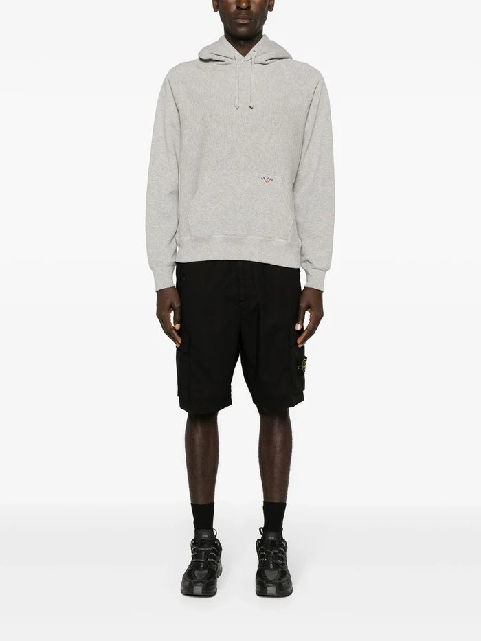 STONE ISLAND MEN Compass Badge Cargo Shorts Black - MAISONDEFASHION.COM