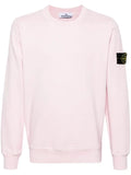 STONE ISLAND MEN Compass Badge Cotton Sweatshirt Pale Pink - MAISONDEFASHION.COM