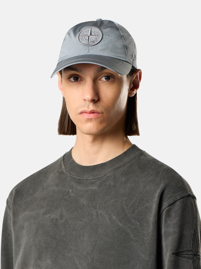 STONE ISLAND Compass Embroidery Baseball Cap Ash Grey
