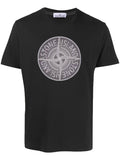 STONE ISLAND Compass Graphic-Print Cotton T-Shirt Black - MAISONDEFASHION.COM