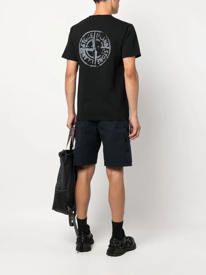 STONE ISLAND Compass Graphic T-Shirt Black - MAISONDEFASHION.COM