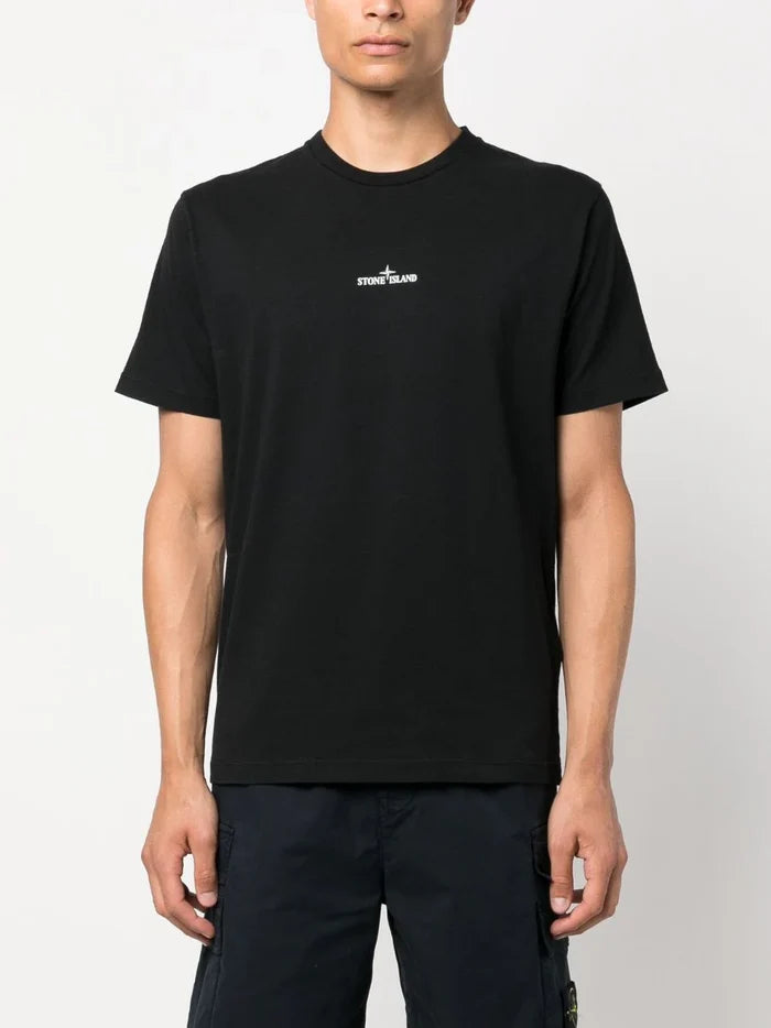 STONE ISLAND Compass Graphic T-Shirt Black - MAISONDEFASHION.COM