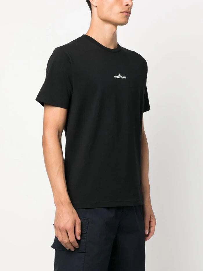 STONE ISLAND Compass Graphic T-Shirt Black - MAISONDEFASHION.COM