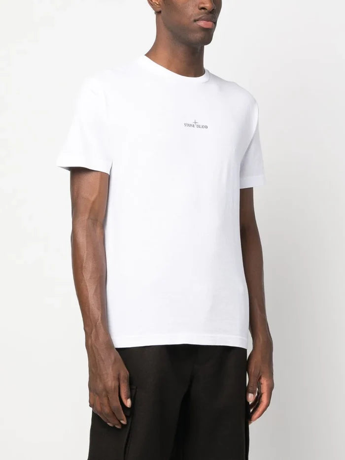 STONE ISLAND Compass Graphic T-Shirt White - MAISONDEFASHION.COM