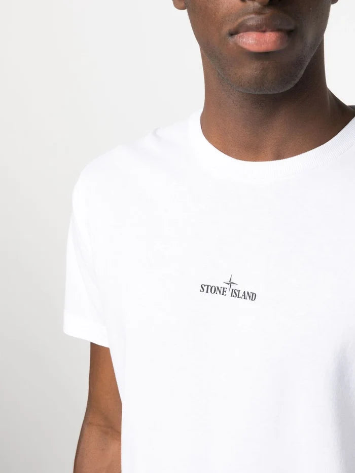 STONE ISLAND Compass Graphic T-Shirt White - MAISONDEFASHION.COM