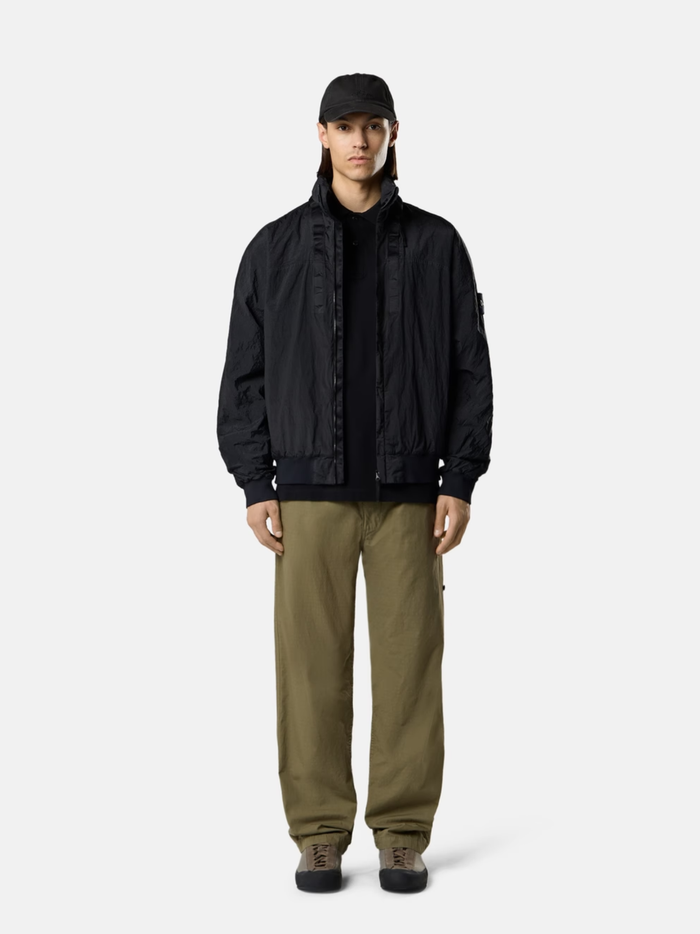 STONE ISLAND Compass Logo Patch Slim-Fit Short-Sleeve Polo Black