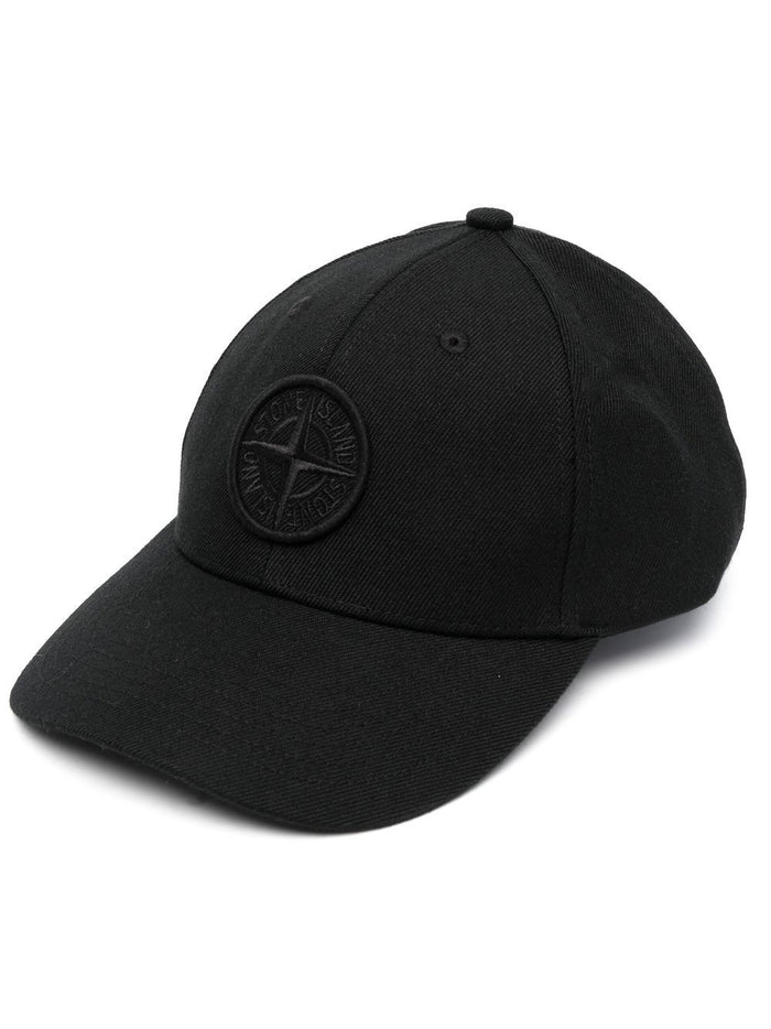 STONE ISLAND Compass-motif baseball cap Black - MAISONDEFASHION.COM