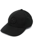 STONE ISLAND Compass-motif baseball cap Black - MAISONDEFASHION.COM