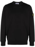 STONE ISLAND Compass Patch Logo Sweatshirt Black - MAISONDEFASHION.COM