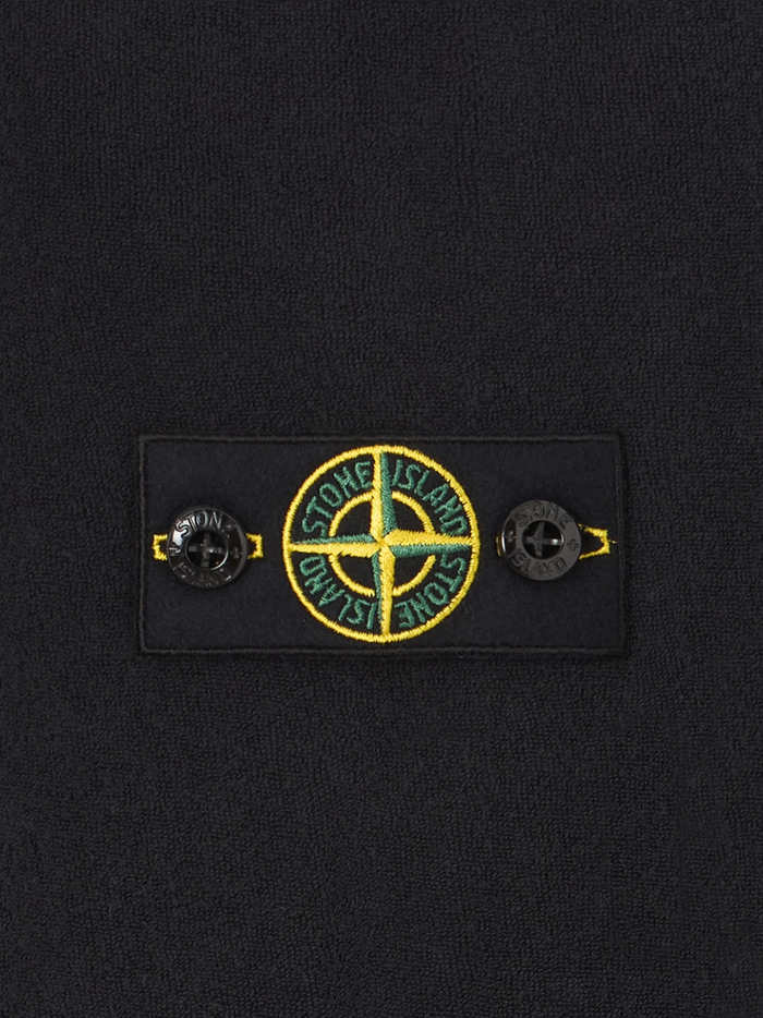 STONE ISLAND KIDS Boys Button Fastening Polo Sweatshirt Navy - MAISONDEFASHION.COM