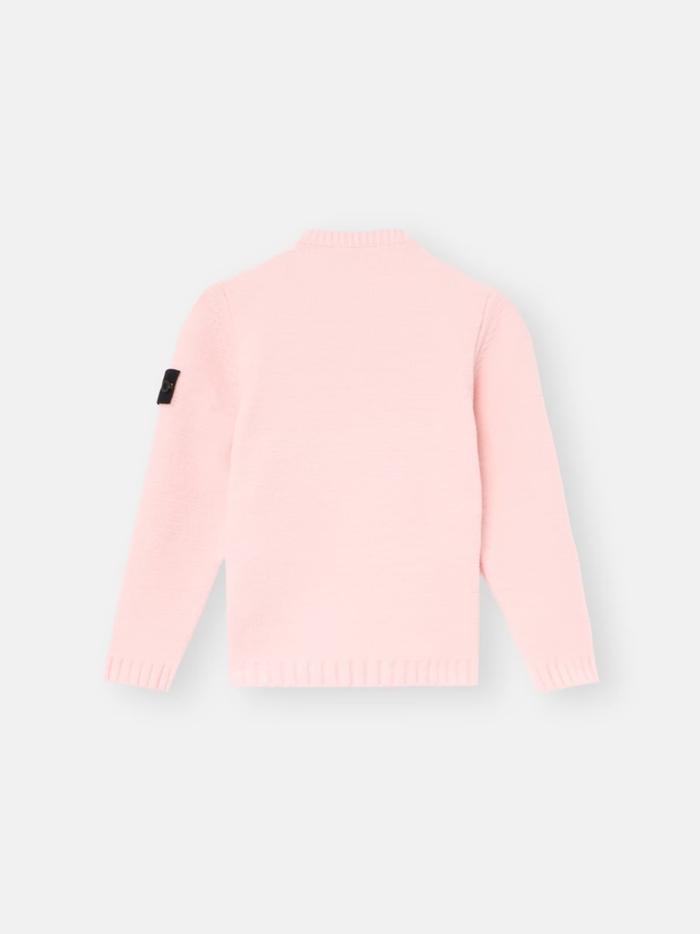 STONE ISLAND KIDS Boys Chenille Sweater Powder Pink