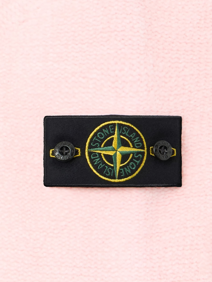 STONE ISLAND KIDS Boys Chenille Sweater Powder Pink