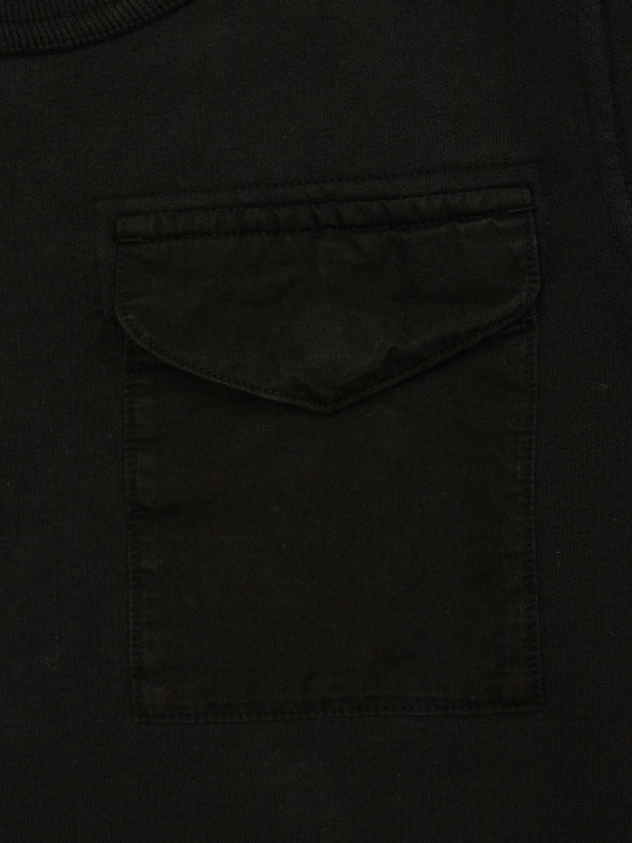 STONE ISLAND KIDS Boys Chest Pocket Sweatshirt Black - MAISONDEFASHION.COM