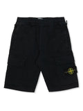 STONE ISLAND KIDS Boys Compass-badge Cargo Shorts Navy - MAISONDEFASHION.COM
