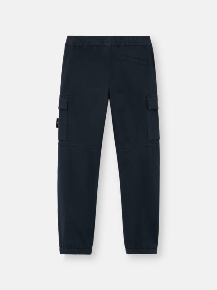 STONE ISLAND KIDS Boys Compass Badge Cargo Trousers Navy - MAISONDEFASHION.COM