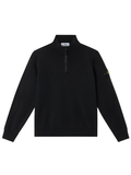 STONE ISLAND KIDS Boys Compass-Badge High-Neck Sweatshirt Black - MAISONDEFASHION.COM