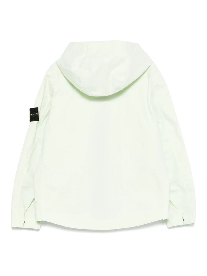 STONE ISLAND KIDS Boys Compass-badge Jacket Light Green - MAISONDEFASHION.COM