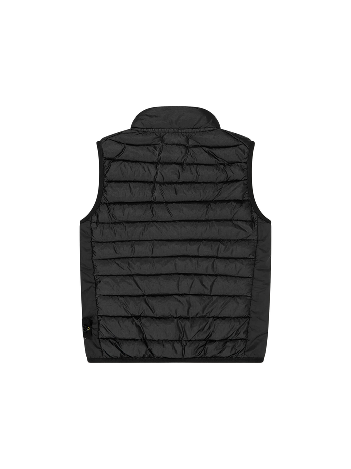 STONE ISLAND KIDS Boys Compass Badge Quilted Gilet Black - MAISONDEFASHION.COM