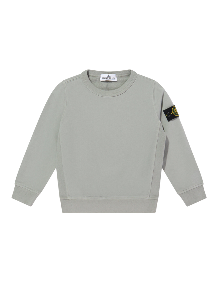 STONE ISLAND KIDS Boys Compass Badge Sweatshirt Grey - MAISONDEFASHION.COM