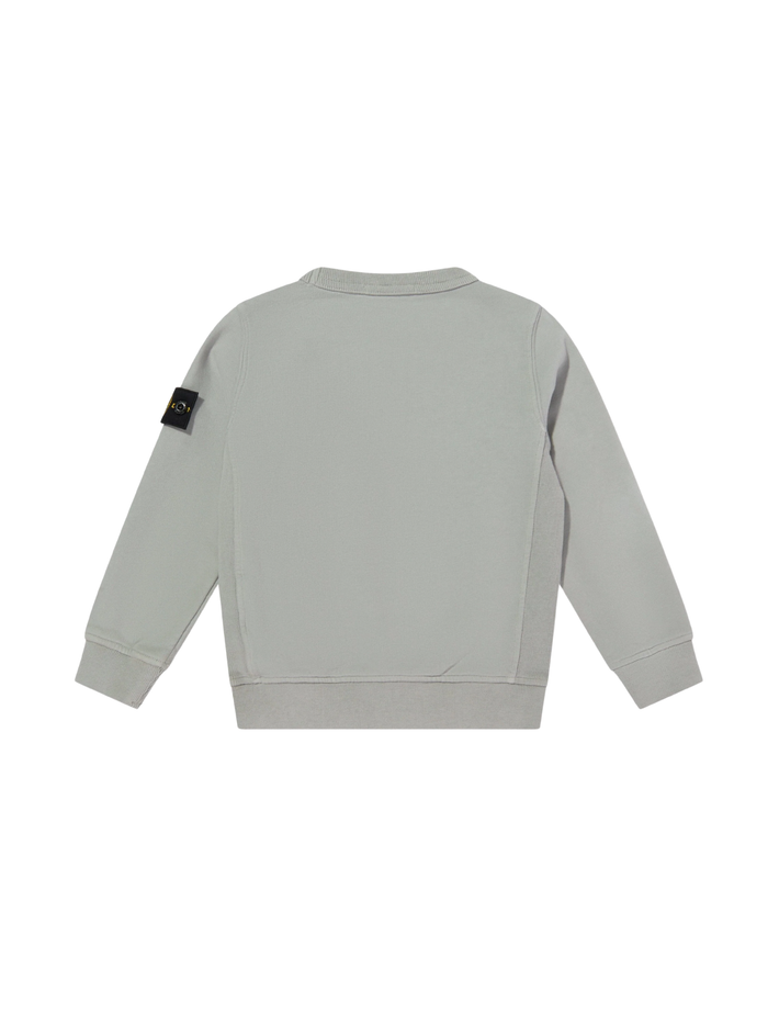 STONE ISLAND KIDS Boys Compass Badge Sweatshirt Grey - MAISONDEFASHION.COM