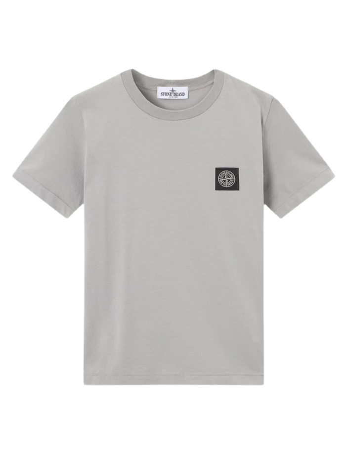 STONE ISLAND KIDS Boys Compass Logo Patch T-shirt Dust Grey