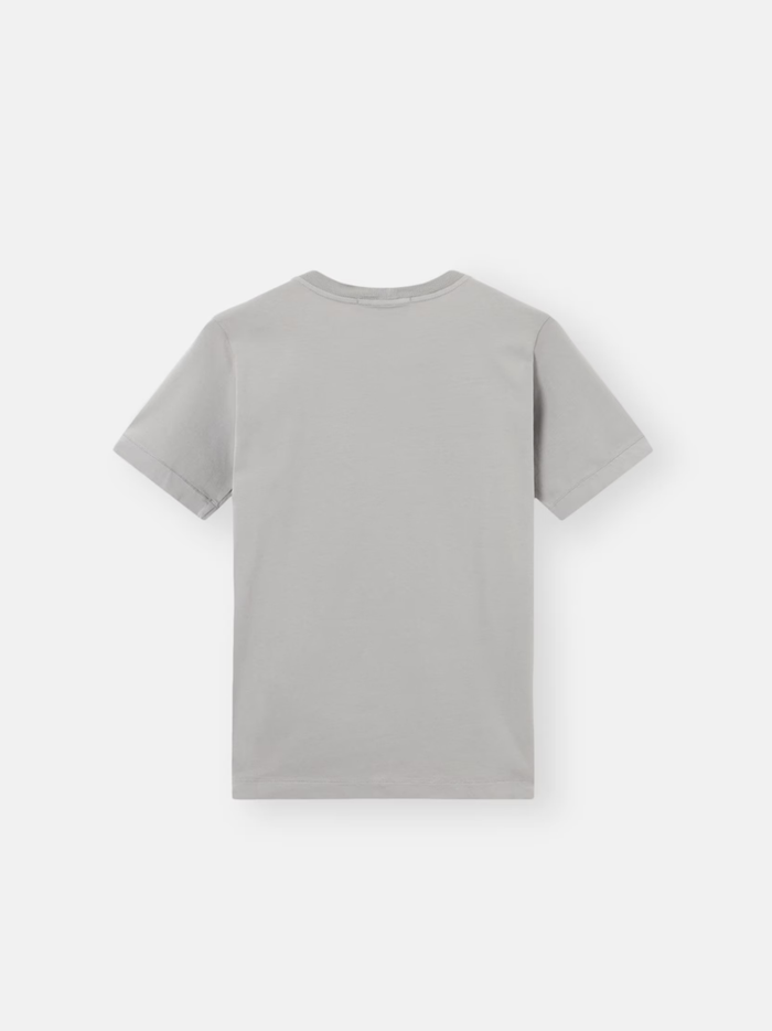 STONE ISLAND KIDS Boys Compass Logo Patch T-shirt Dust Grey