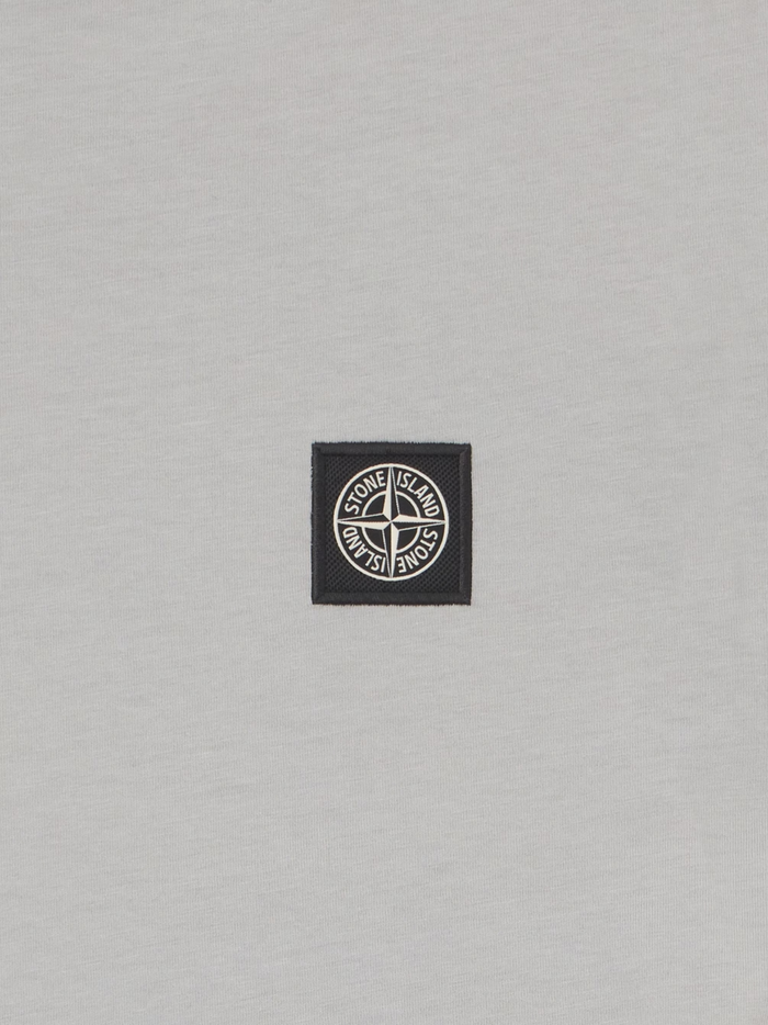 STONE ISLAND KIDS Boys Compass Logo Patch T-shirt Dust Grey