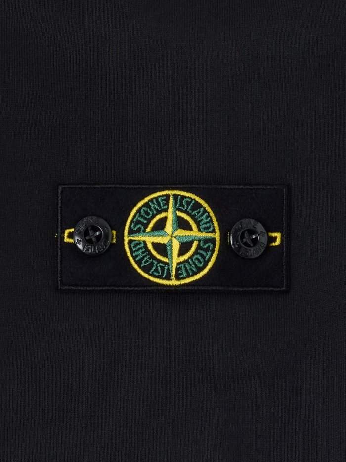 STONE ISLAND KIDS Boys Half-zip Sweatshirt Black - MAISONDEFASHION.COM