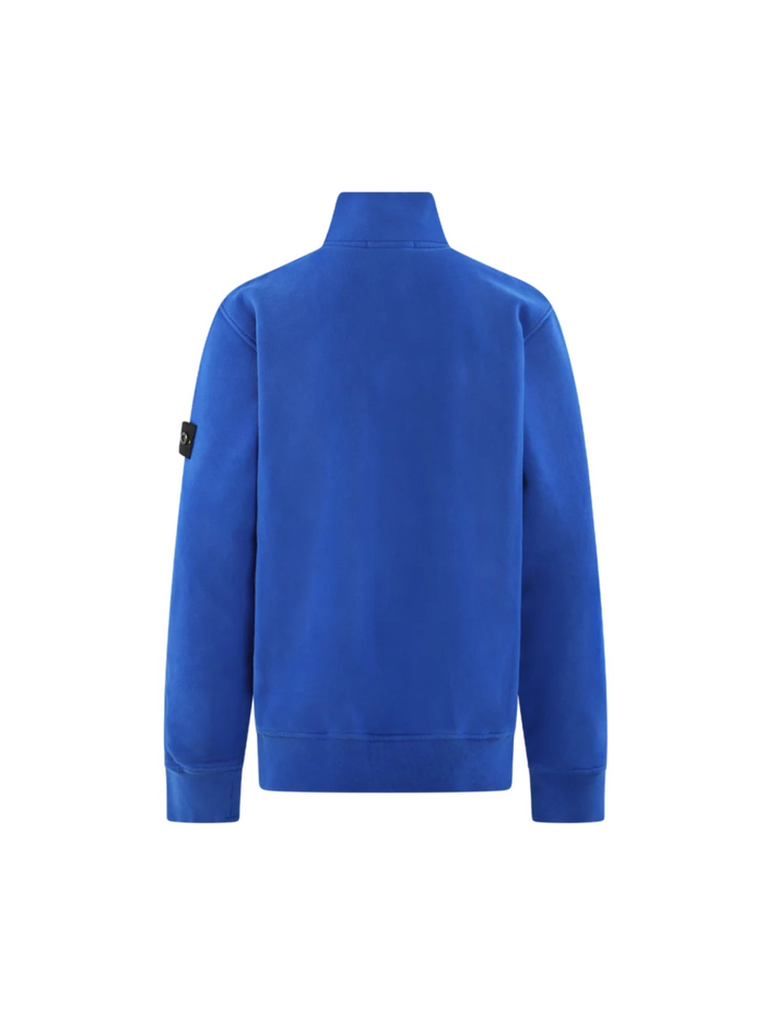 STONE ISLAND KIDS Boys Half-zip Sweatshirt Blue - MAISONDEFASHION.COM
