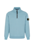 STONE ISLAND KIDS Boys Half-zip Sweatshirt Dust Blue - MAISONDEFASHION.COM